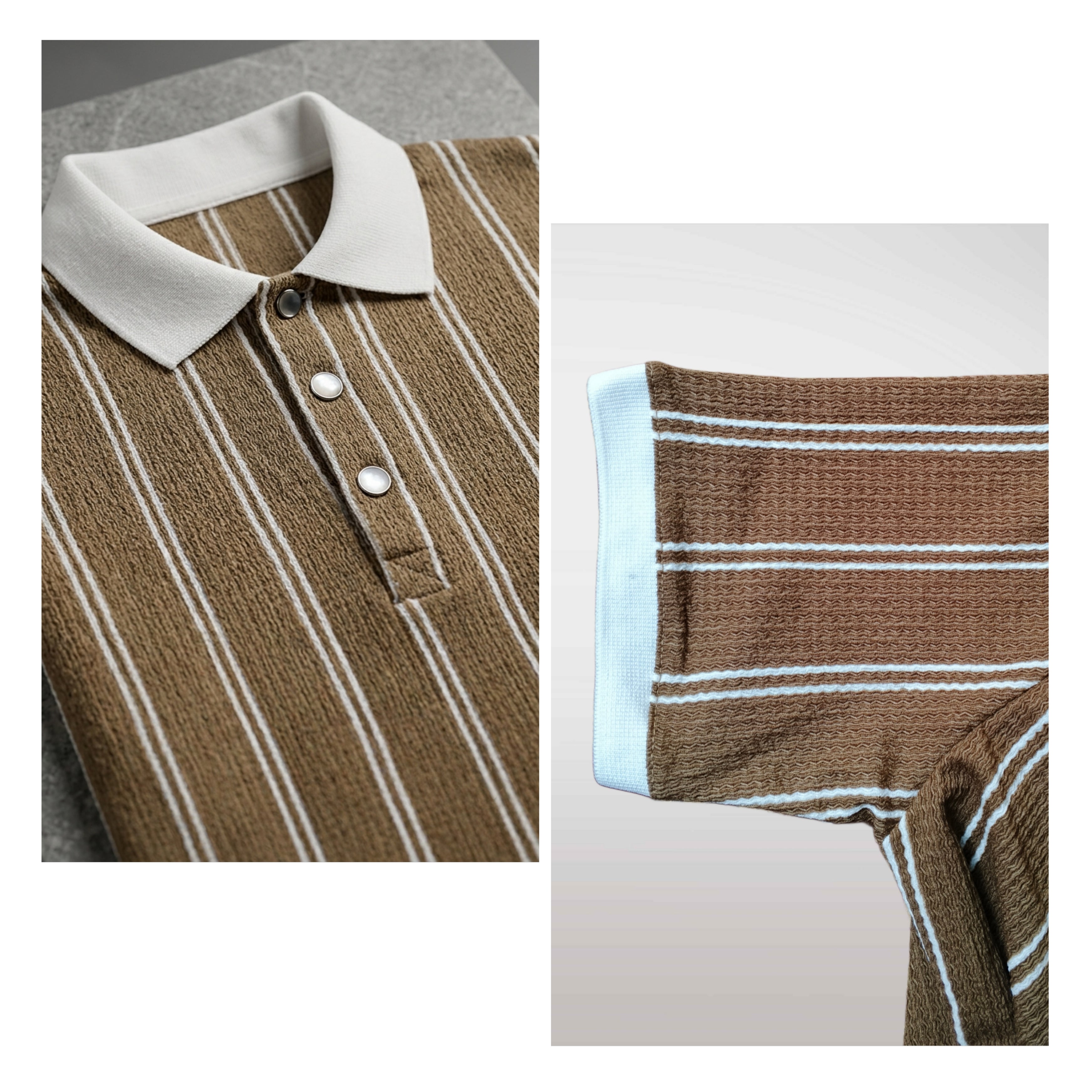 SLOG Signature Waffle Pinstripe Polo – Men's