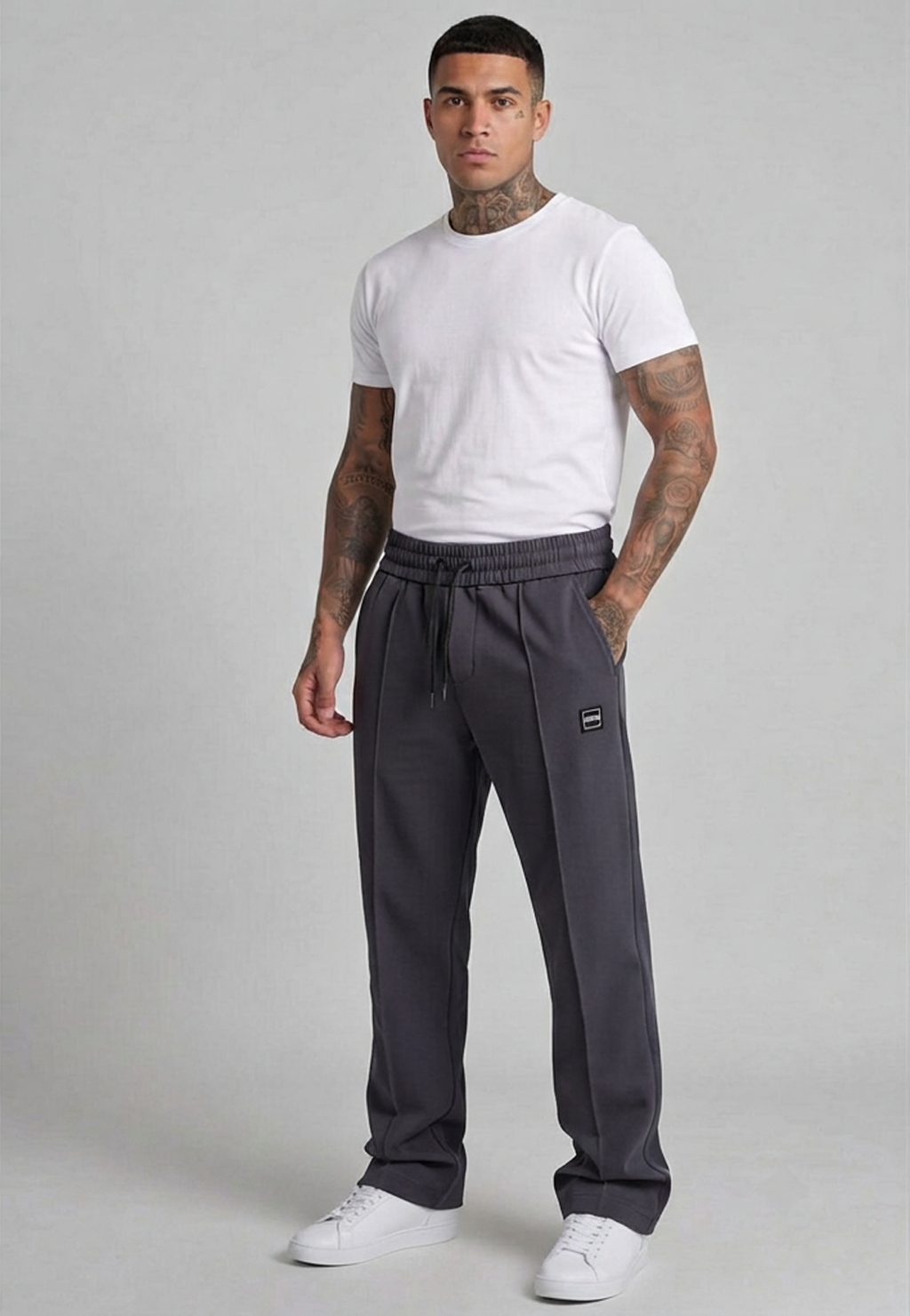 HUGO BOSS Premium Pleated Baggy Trousers for Men