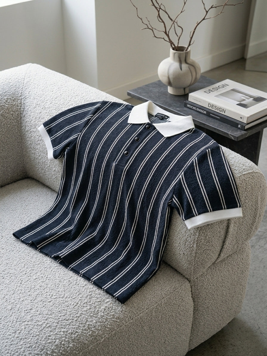 SLOG Signature Waffle Pinstripe Polo – Men's