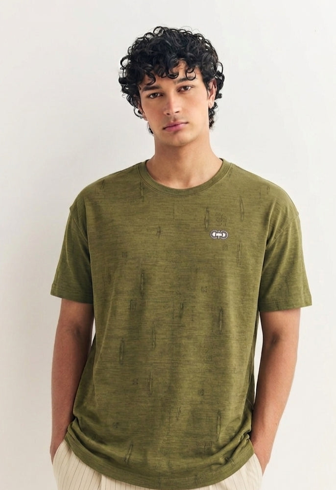 Textured Short-Sleeve Tee (Regular Fit)