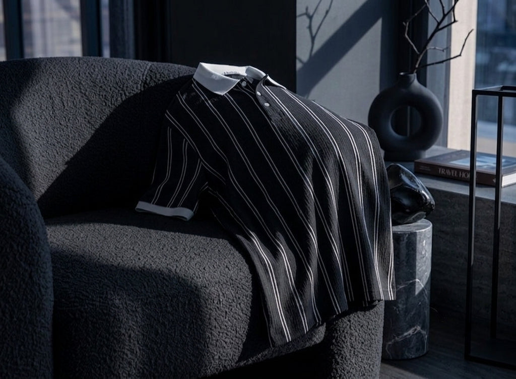 SLOG Signature Waffle Pinstripe Polo – Men's