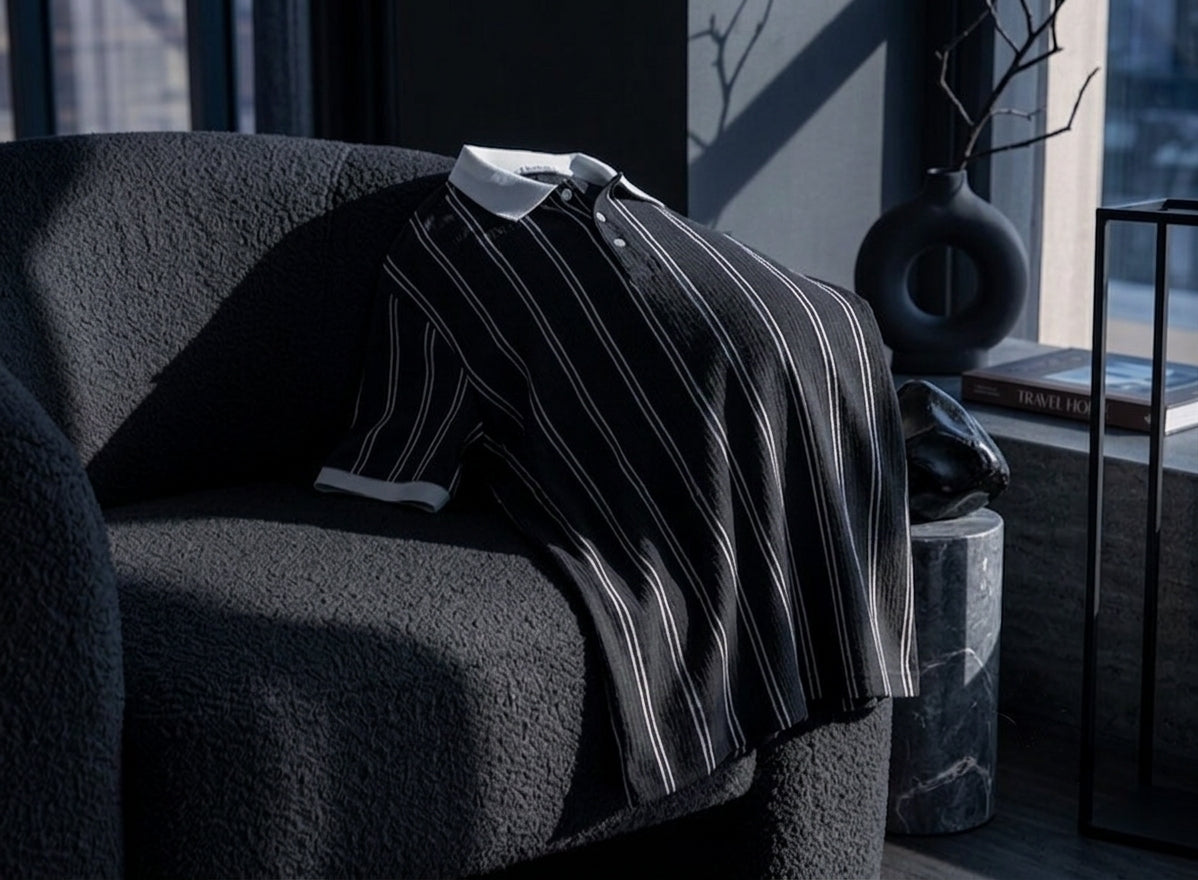 SLOG Signature Waffle Pinstripe Polo – Men's